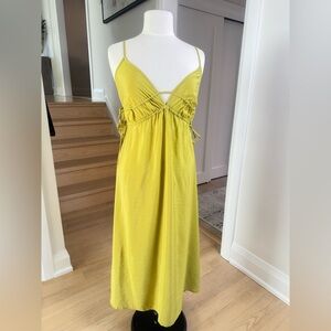 Petal & Pup Yellow Green Midi Dress – Size XS – New With Tags